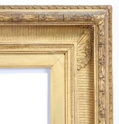 19th century fluted picture frame with acanthus leaf corners - rebate size 24in x 18in