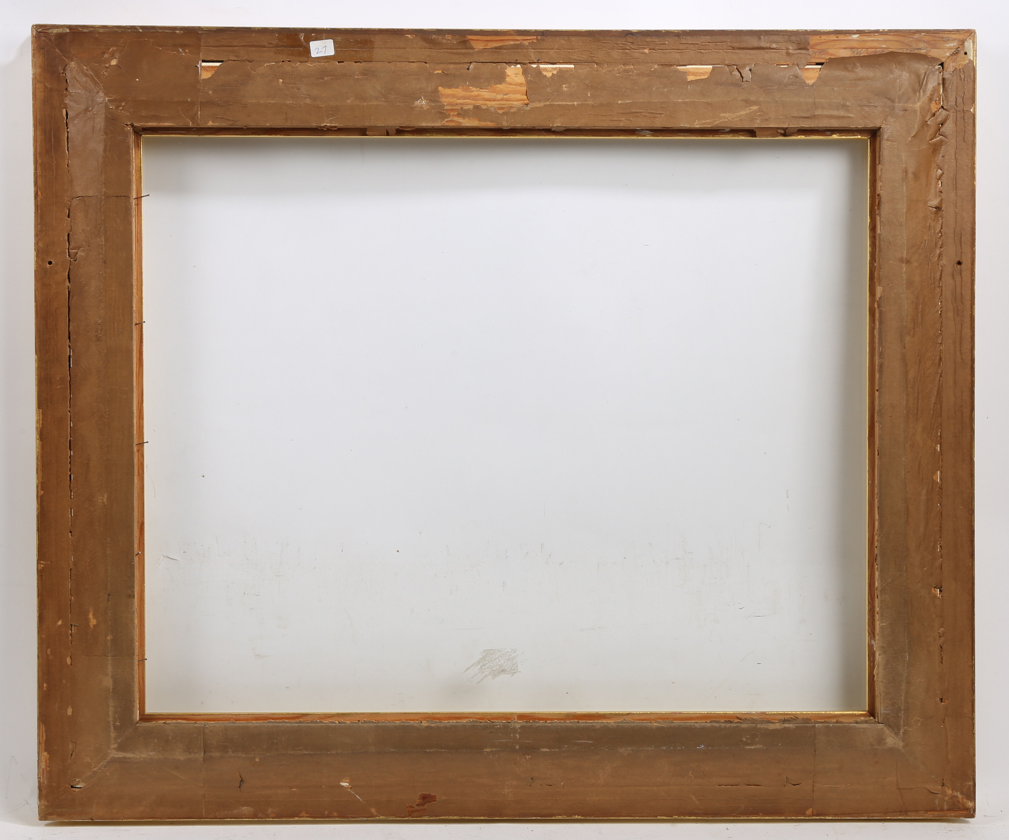 19th century English swept watercolour frame with corners and centre - rebate size 24in x 19in - Image 2 of 3