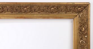 20th century straight running picture frame with intricate pattern - rebate size 37in x 29in