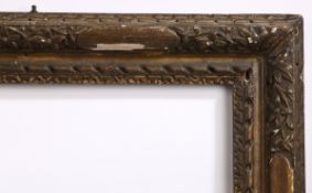 18th century carved picture frame with Lely panels - rebate size 30in x 25in