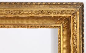 19th century straight picture frame with acanthus corners - rebate size 13.5in x 11.5 in