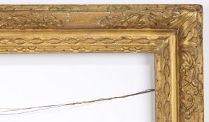 18th century English carved picture frame with Lely panels - rebate size 30in x 25in