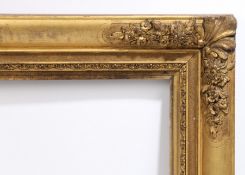 19th century French picture frame with ornate corners - rebate size 15in x 12in