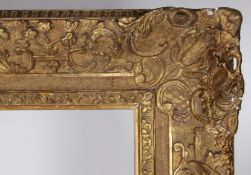 19th century picture frame with moulded corners - rebate size 50in x 40in