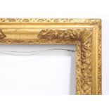 18th century English Lely carved picture frame with panels - rebate size 27in x 21in