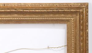 20th century English straight hollow pattern picture frame - rebate size 24in x 18in