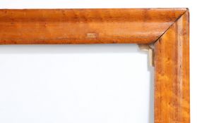 19th century pair of maple frames - rebate size 30in x 24in (2)