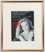 A framed print of an advert for ‘Lovers and Players’ by Lucinda Edmonds from The Bookseller 6th