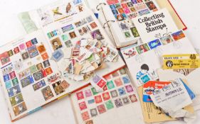 Stamps, World, three juvenile albums plus two envelopes (qty)
