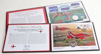 Red Arrows 2016 Display Season Commemorative Silver cover with silver proof medal, and a Red