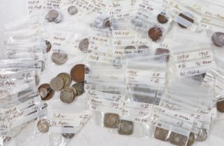 A collection of coins, India, George V and later, Malaya, Iran 50 dinars etc. (qty)