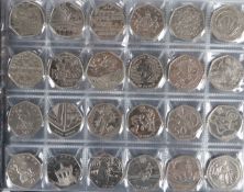 A Collection of 43 fifty pence pieces, to include London 2012 Olympics, Beatrix potter, Paddington