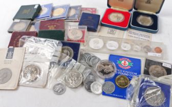 A collection of GB and World commemorative coins, festival of Britain, Jubilee 1977, Charles & Diana