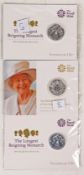 A Royal Mint 90th Birthday of her Majesty the Queen 2016 UK £20 silver coin, two Royal Mint the