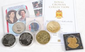 Queen Elizabeth II commemorative coins and covers, to include 1992 40th Anniversary of the Ascension