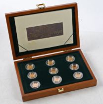 A Royal Mint Queen Elizabeth II 80th Birthday half sovereign collection, consisting of nine half