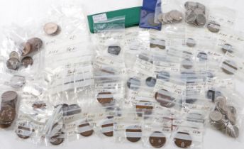 A collection of 20th Century Irish coins, 1966 eight coin set, 50p coins etc. (qty)