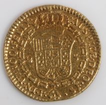A Columbian two Escudos gold coin, 1787
