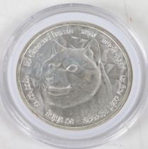 A 1oz silver "Dogecoin", 2021