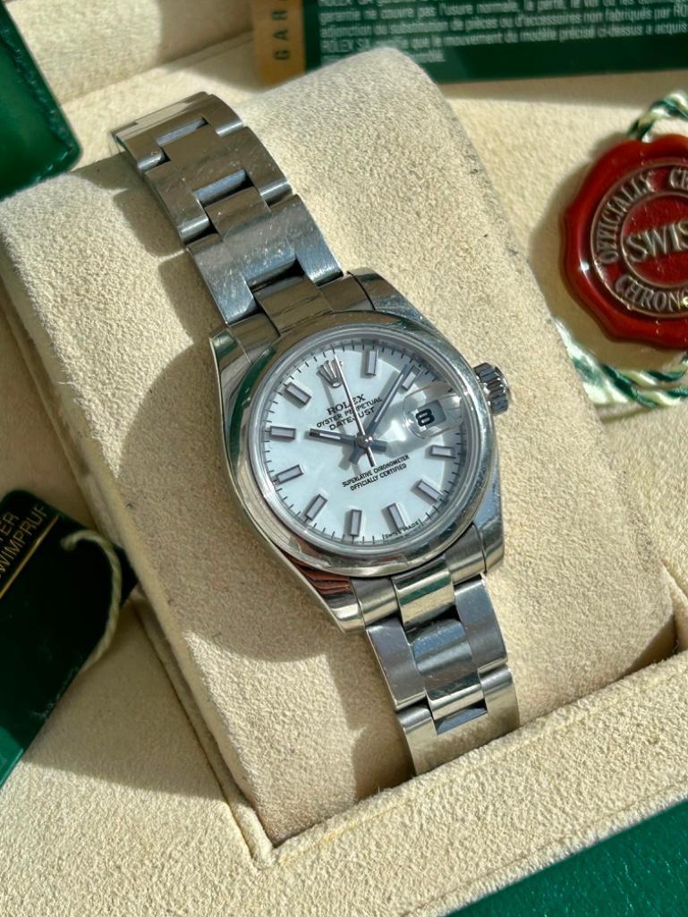 Ladies Rolex Oyster Perpetual Date just 179160 Original Receipts, Box and Guarantee Card - Image 4 of 6