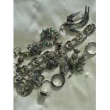 Mixed Lot Jewellery Inc Silver Marcasite and Other