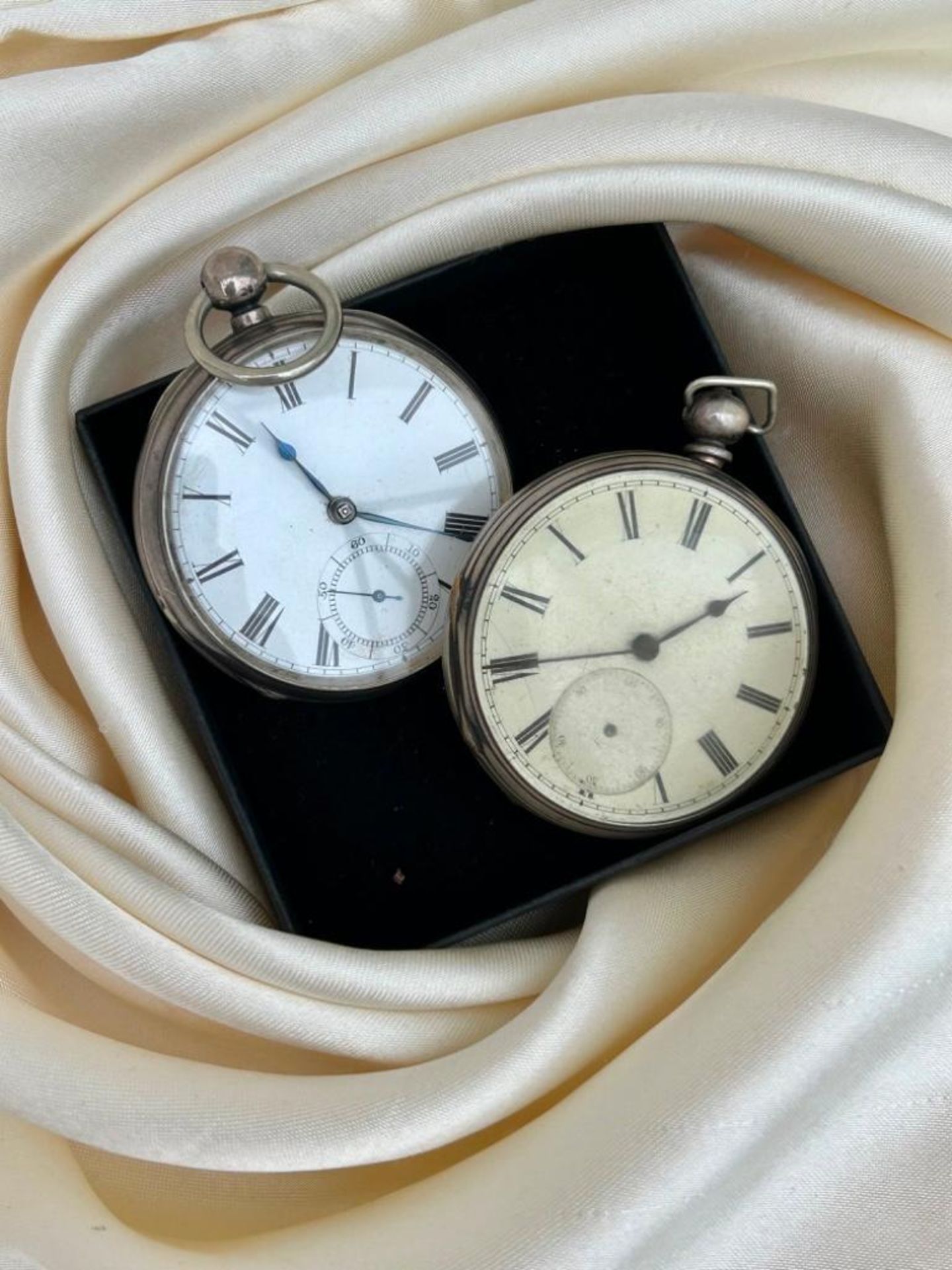 2x Large Silver Pocket Watches - Image 2 of 3