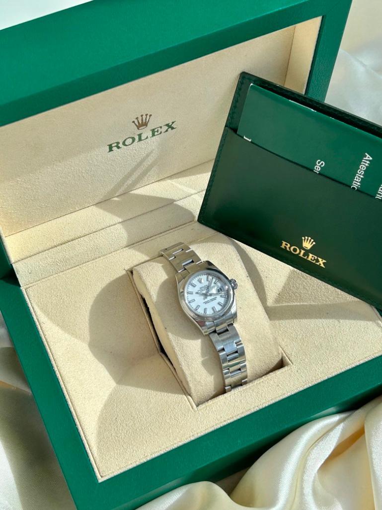 Ladies Rolex Oyster Perpetual Date just 179160 Original Receipts, Box and Guarantee Card - Image 3 of 6