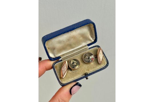 Boxed Coronation Cufflinks Set - Image 1 of 3