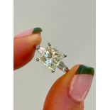 Vintage 2.5 Carat Diamond Princess Cut Ring