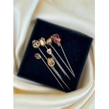 Mixed Lot 7 Antique Stick Pin Brooch