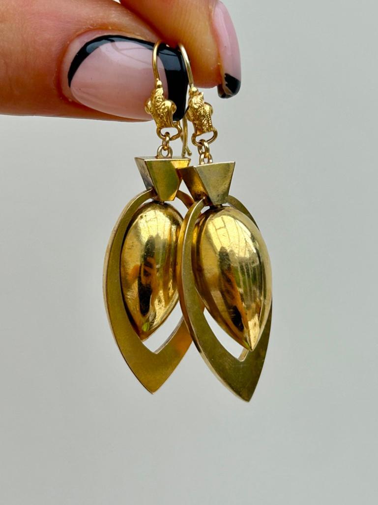 Antique Gold Torepdo Earrings