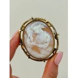 Antique Large Cameo Brooch