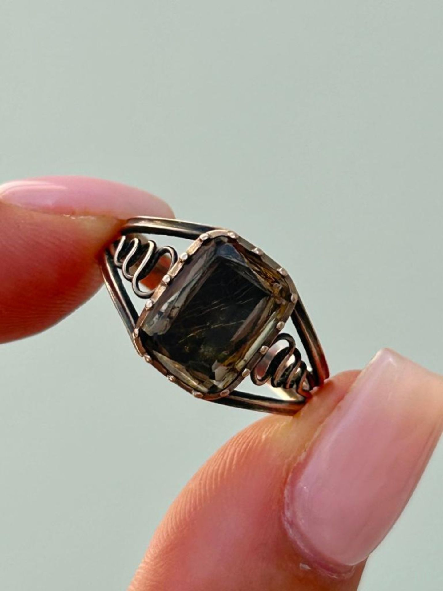 Georgian Era Quartz Large Ring in Gold