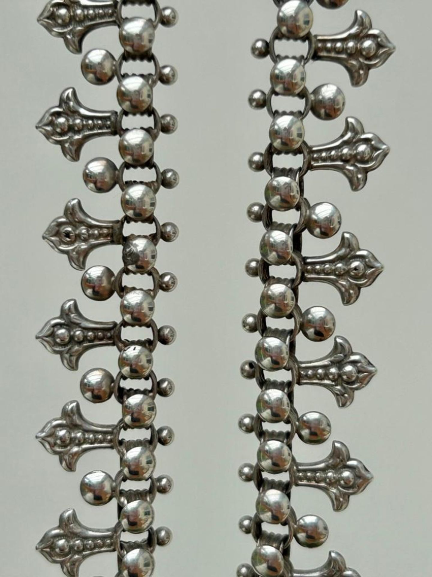 Victorian Era Silver Fancy Collar Necklace - Image 3 of 5