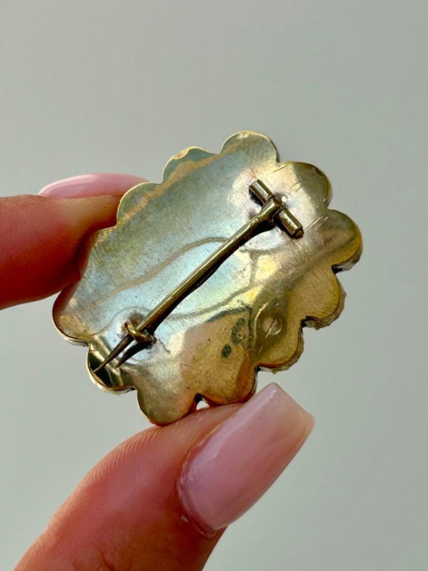 Large Locket Front Mourning Brooch - Image 4 of 4