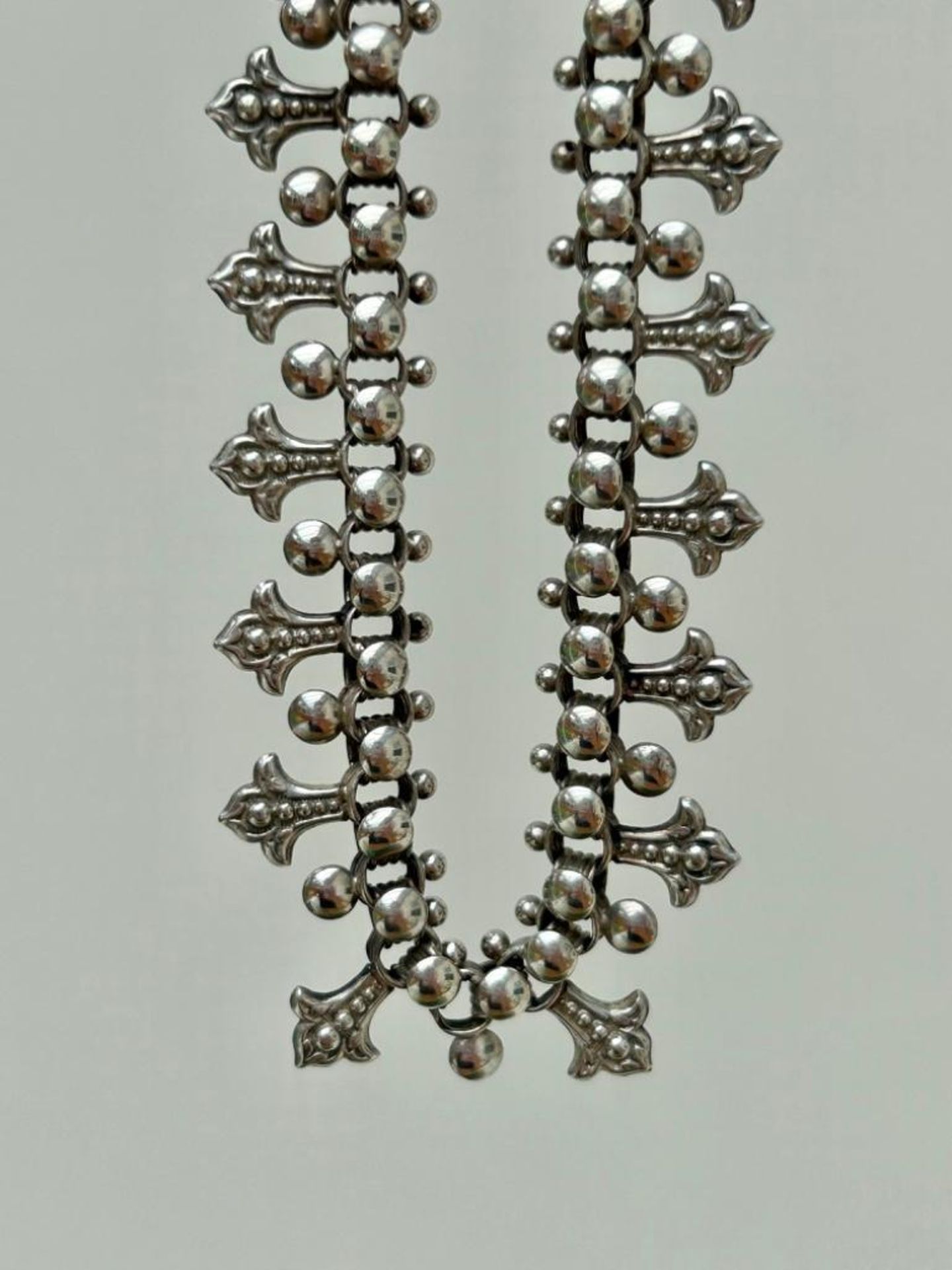 Victorian Era Silver Fancy Collar Necklace