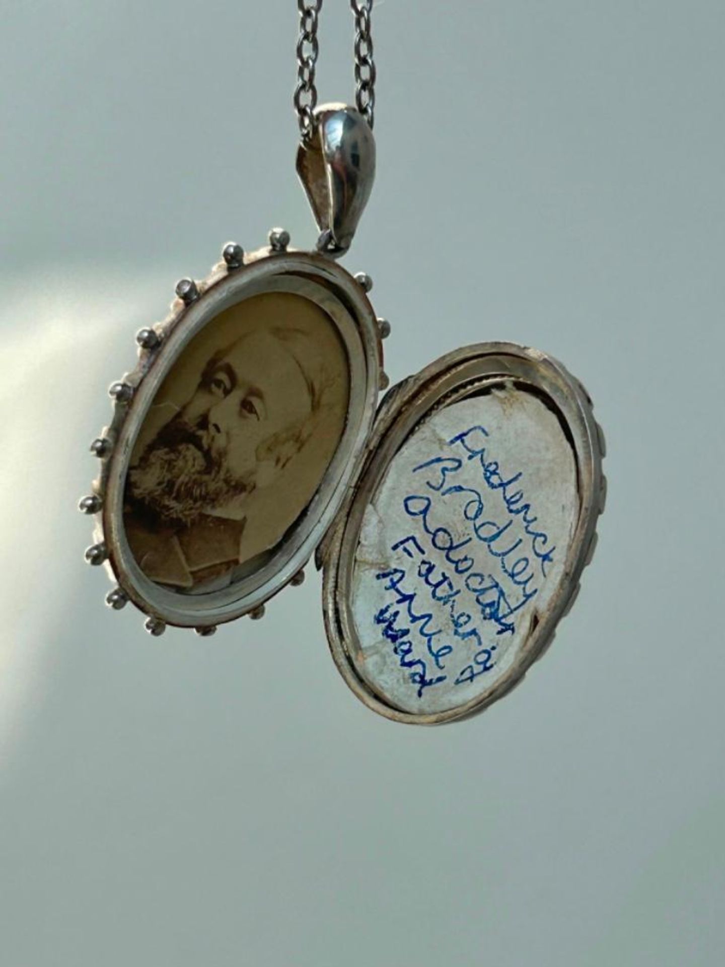 Victorian Era Aesthetic Silver Pendant on Chain - Image 5 of 5