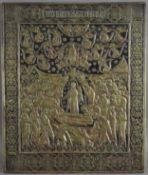 Große Ikone "Entschlafung der Gottesmutter" - Russland, um 1800/19.Jh., Bronzelegierung, rechteckig