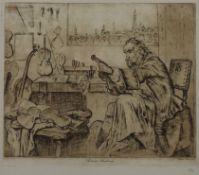 Hamman, Jean-Edouard (1819 Ostende - 1888 Paris, nach) Antonio Stradivari in seiner Werkstatt, Radi