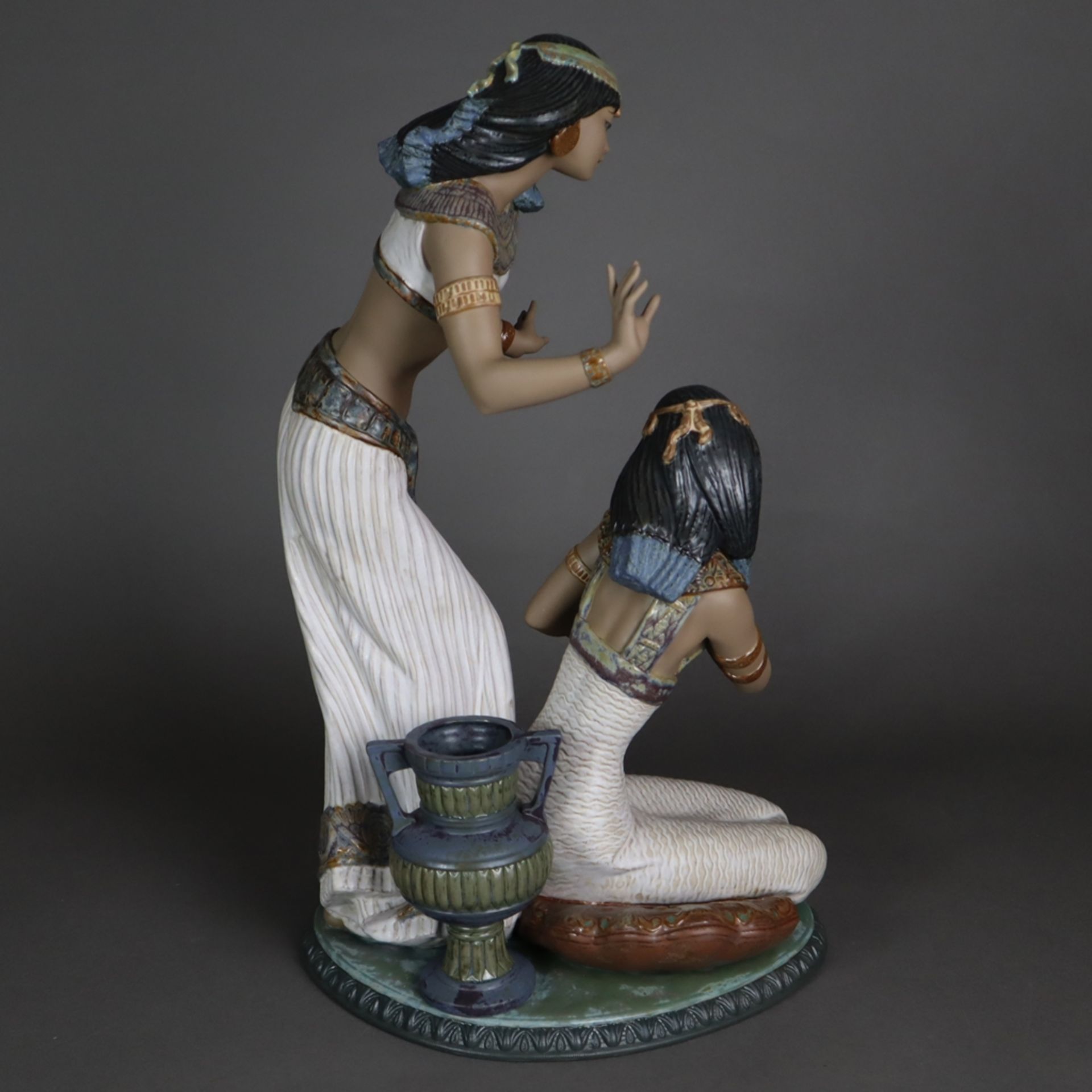 "Tänzerinnen vom Nil"- Porzellanfigur, Lladro, Spanien, Entwurf von Juan Ignacio Aliena (2004), Bis - Image 2 of 12