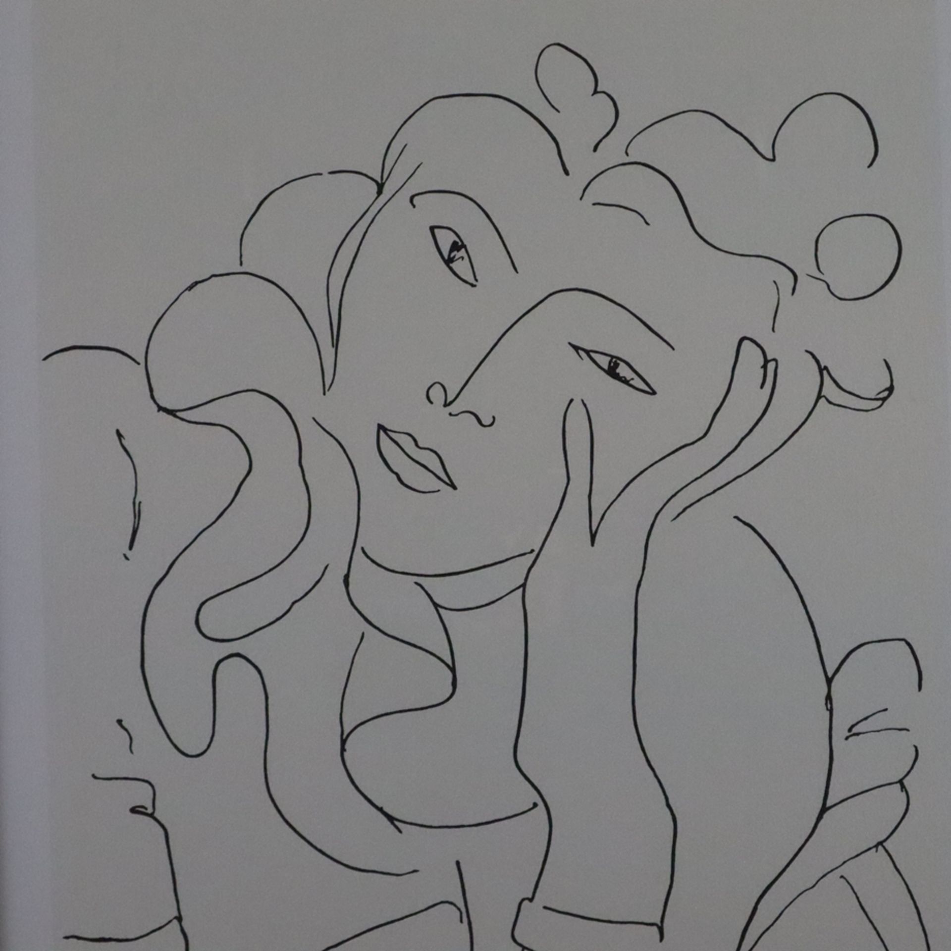 Matisse, Henri (1869 Le Chateau - 1954 Nizza) - "La Fleur" (1938), Offset-Serigrafie, in der Platte - Image 3 of 5