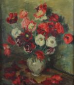 Lippmann, Karl Friedrich (1883 -Offenbach- 1957) - Stillleben mit Blumenstrauß, Öl auf Leinwand, re