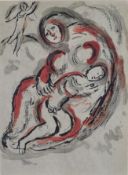 Chagall, Marc (1887 Witebsk - 1985 St. Paul de Vence) - "Hagar in der Wüste", Farblithografie, Blat