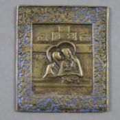 Reiseikone "Weine nicht um mich, Mutter" - Russland, 19.Jh., Bronze, mit Weinranken-Relief verziert
