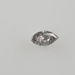 Loser Diamant im Marquiseschliff - Gewicht 1,65 ct., Farbe: G (=TW/feines Weiß), Reinheit: PI2, Maß