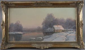 Korecki, Wiktor (1890 Kamieniec Podolski -1980 Komorow, polnischer Künstler) - Winterlandschaft mit