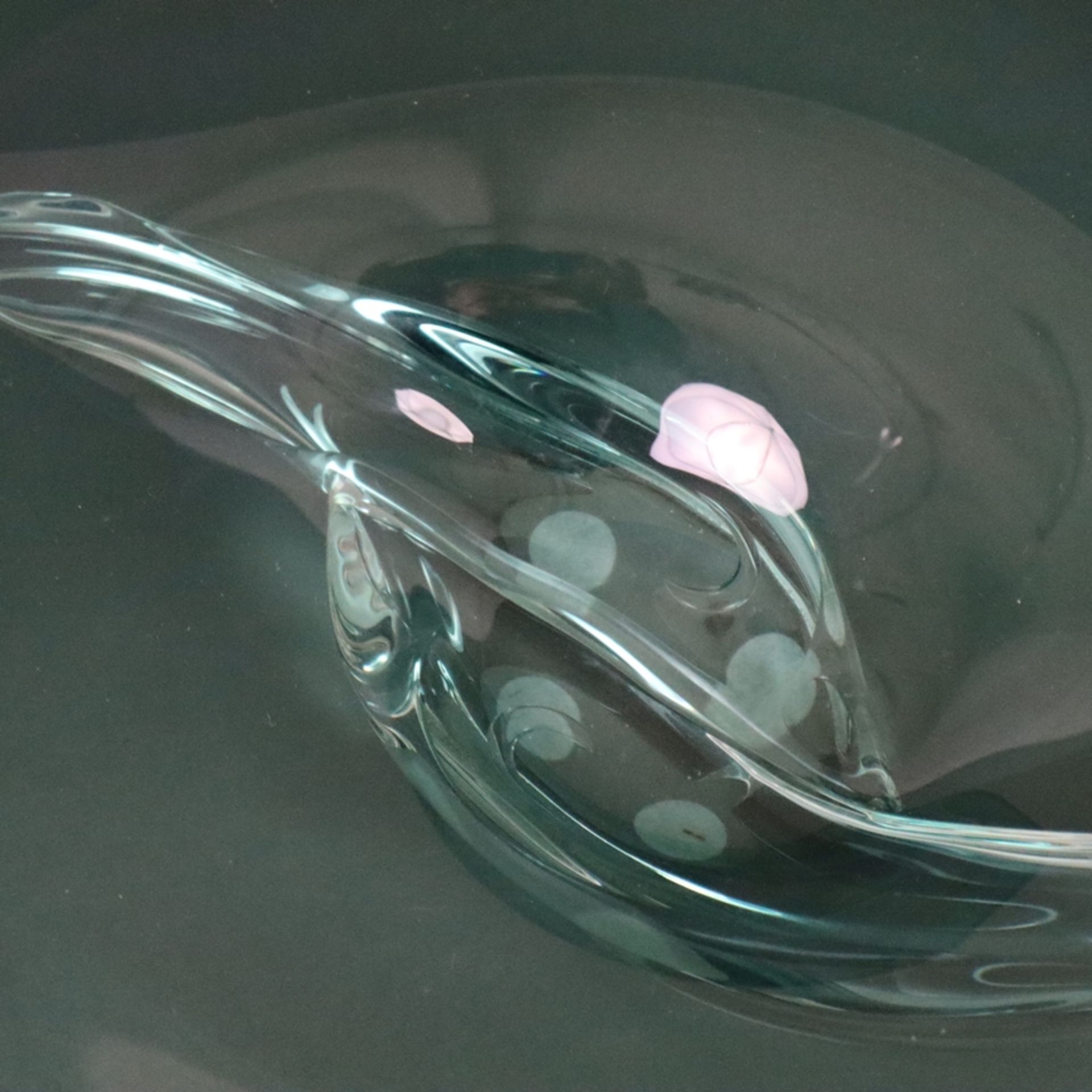 Große Designer-Schale - Matthew Buechner für Thames Glass, USA 1990er Jahre, schwere runde Schale a - Image 5 of 9