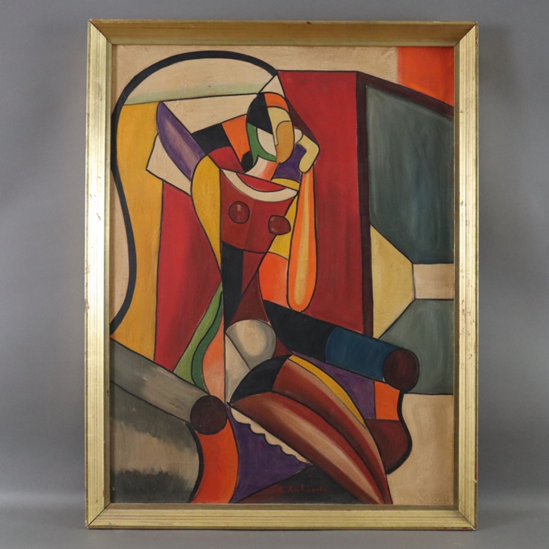 Archipenko, Alexander (1887 Kiew - 1964 New York, im Stil von) - Dame in Sitzpose, kubistisch inter - Bild 2 aus 11