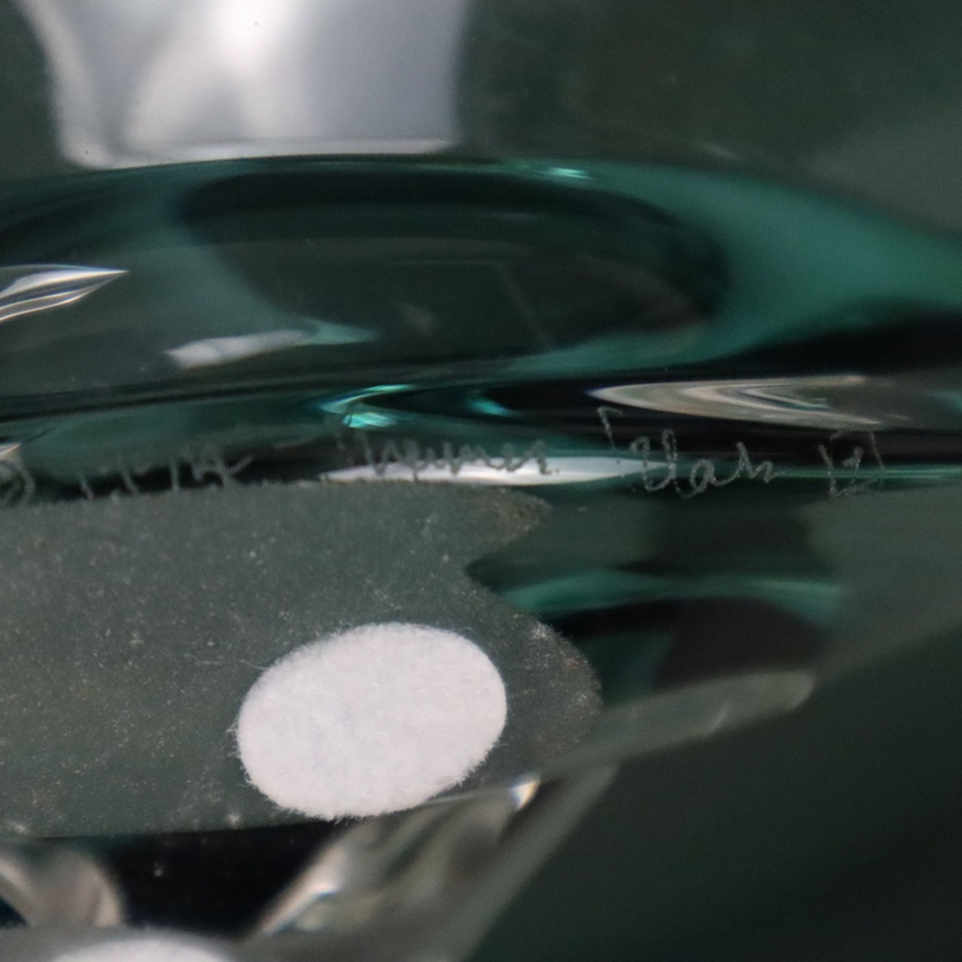 Große Designer-Schale - Matthew Buechner für Thames Glass, USA 1990er Jahre, schwere runde Schale a - Image 9 of 9
