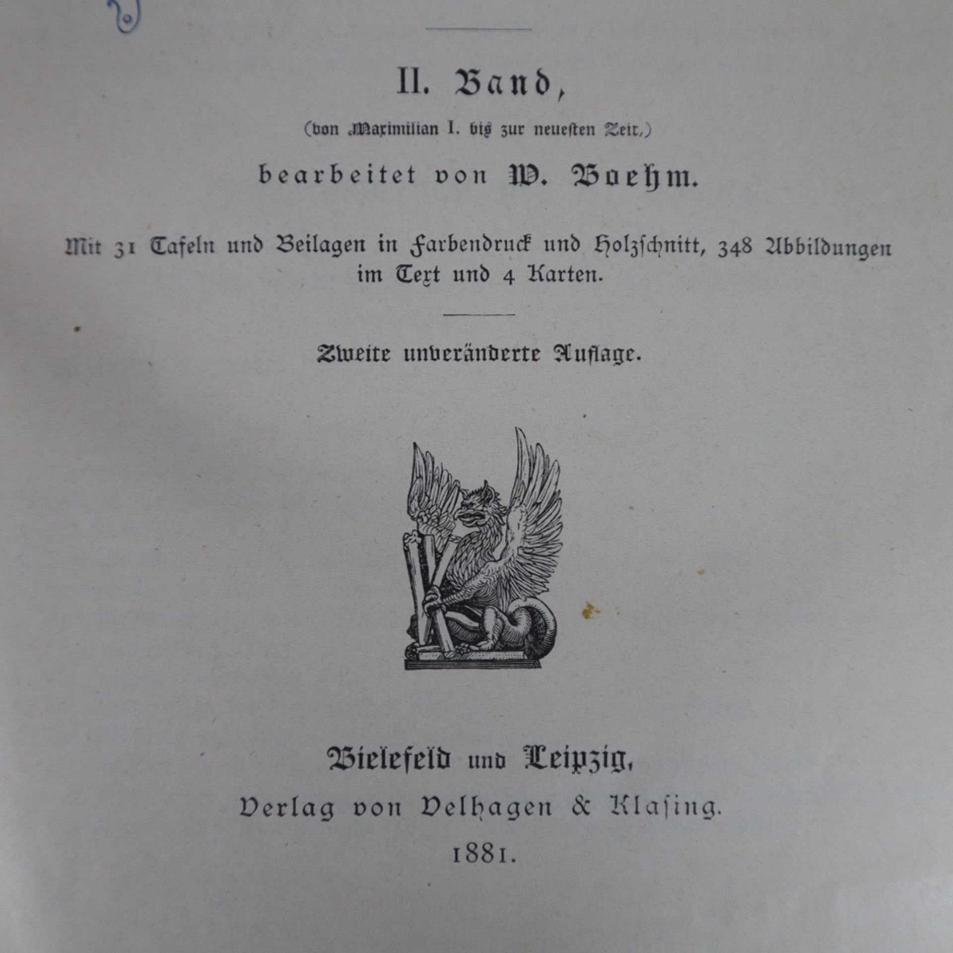 Deutsche Geschichte von L. Stacke - 2 Bände, zweite Auflage, Verlag von Velhagen & Klasing, Bielefe - Image 3 of 8